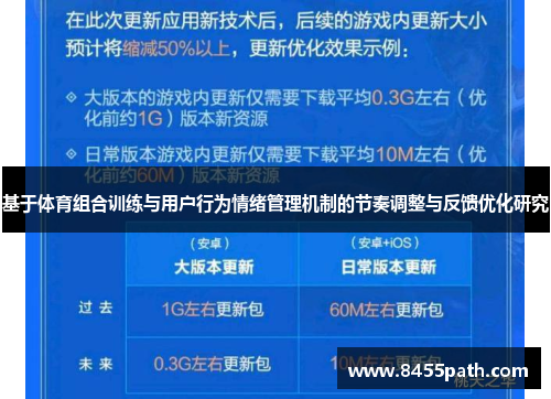 基于体育组合训练与用户行为情绪管理机制的节奏调整与反馈优化研究